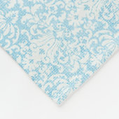 Maak uw eigen Sky Blue Damask Jubileum Monogram Fleece Deken (Hoek)