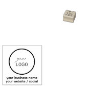 Maak uw eigen Small Business Custom Logo Info Rubberstempel (Gestempeld)