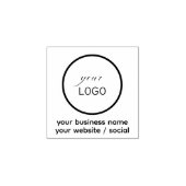 Maak uw eigen Small Business Custom Logo Info Rubberstempel (Afrduk)