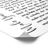 Maak uw eigen soort muziek in het witte script Son Poster (Hoek)