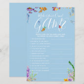 Maak uw eigen spel onder het Zee Baby shower (Voorkant / Achterkant)