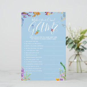 Maak uw eigen spel onder het Zee Baby shower