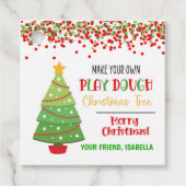 Maak uw eigen toneelspel Kinder met de kerstboom Bedankjes Labels (Voorkant)