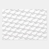 Maak uw eigen typografie gepersonaliseerd inpakpapier vel (Voorkant)