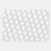 Maak uw eigen typografie gepersonaliseerd inpakpapier vel (Voorkant 3)