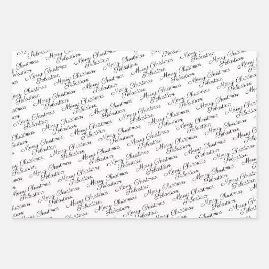 Maak uw eigen typografie gepersonaliseerd inpakpapier vel (Voorkant)