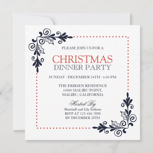 Maak uw eigen uitnodiging voor bedrijfsfeest en -v (Achterkant)