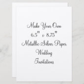 Maak Uw Eigen Uitnodigingen van het Huwelijk 6.5" (Voorkant / Achterkant)