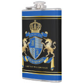 Maak uw eigen Unicorn Coat van Wapenblauw Embleem Heupfles (Links)