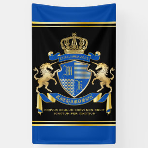 Maak uw eigen Unicorn Coat van Wapenblauw Embleem Spandoek