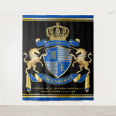 Maak uw eigen Unicorn Coat van Wapenblauw Embleem Wandkleed (Voorkant)