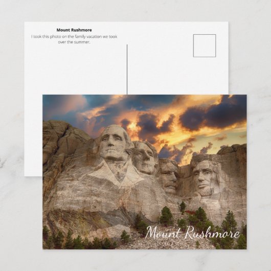 Maak uw eigen Vacation Souvenir foto Briefkaart (Voorkant / Achterkant)