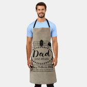 Maak uw eigen vaderdag nummer 1 Pap Monogram Schort (Gedragen)