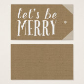 Maak uw eigen vakantie Label Visitekaartje (Voorkant /achterkant)