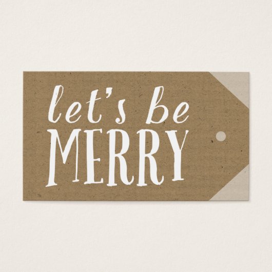 Maak uw eigen vakantie Label Visitekaartje (Voorkant)