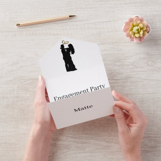 Maak uw eigen verlovingsfeest uitnodiging wit RSVP (VideoVideo)