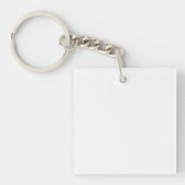 Maak uw eigen vierkant dubbelzijdig acryl Sleutelh Sleutelhanger (Voorkant)