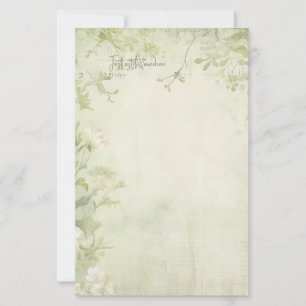 Maak Uw Eigen Vintage Witte Theerozen Briefpapier