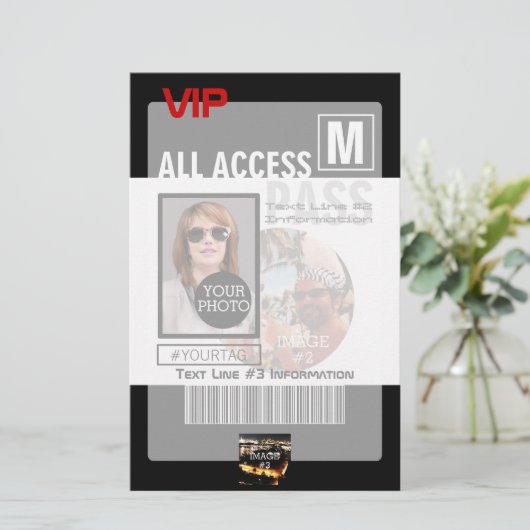 Maak uw eigen VIP pas 8 manieren aan Personeel Briefpapier (Staand voorkant)