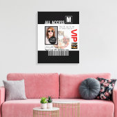 Maak uw eigen VIP pas 8 manieren aan Personeel Canvas Afdruk (Insitu (Woonkamer))
