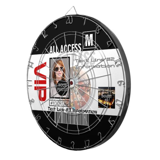 Maak uw eigen VIP pas 8 manieren aan Personeel Dartbord (Voorkant Rechts)