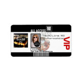 Maak uw eigen VIP pas 8 manieren aan Personeel Etiket (Voorkant)