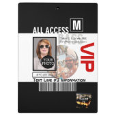 Maak uw eigen VIP pas 8 manieren aan Personeel Klembord (Achterkant)