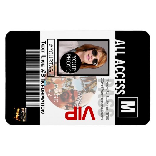 Maak uw eigen VIP pas 8 manieren aan Personeel Magneet (Horizontaal)