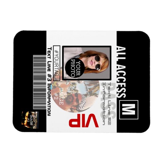 Maak uw eigen VIP pas 8 manieren aan Personeel Magneet (Horizontaal)