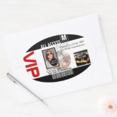Maak uw eigen VIP pas 8 manieren aan Personeel Ovale Sticker (Envelop)