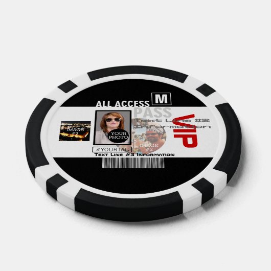 Maak uw eigen VIP pas 8 manieren aan Personeel Poker Chips (Enkel)