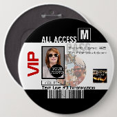 Maak uw eigen VIP pas 8 manieren aan Personeel Ronde Button 6,0 Cm (Voorkant /achterkant)