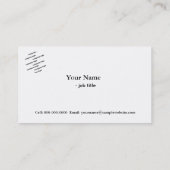 maak uw eigen visitekaartje, naam en logo visitekaartje (Achterkant)