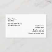 Maak uw eigen Visitekaartjes (Achterkant)