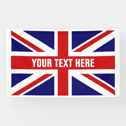 Maak uw eigen vlag van de vlag van de Britse vlag  Spandoek (Horizontaal)