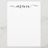 Maak uw eigen volledig op maat gemaakte witte menu (Voorkant)