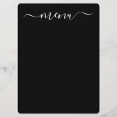 Maak uw eigen volledig op maat gemaakte zwarte menu (Voorkant)