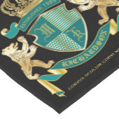 Maak uw eigen wapen Blauwgroen gouden Beer Korte Tafelloper (Hoek)