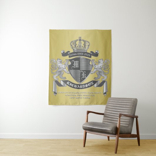 Maak uw eigen wapengekletter (goudleeuw) wandkleed (In situ)