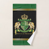Maak uw eigen wapengekletter groen-adelaar embleem bad handdoek (Handdoek)
