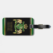 Maak uw eigen wapengekletter groen-adelaar embleem bagagelabel (Achterkant horizontaal)