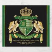 Maak uw eigen wapengekletter groen-adelaar embleem likeurfles etiket (Enkel label)