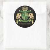 Maak uw eigen wapengekletter groen-adelaar embleem ronde sticker (Tas)