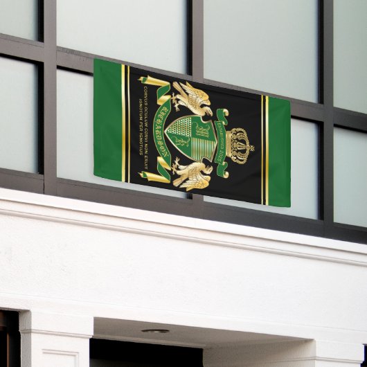 Maak uw eigen wapengekletter groen-adelaar embleem spandoek (Buitenkant Gebouw)