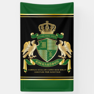 Maak uw eigen wapengekletter groen-adelaar embleem spandoek