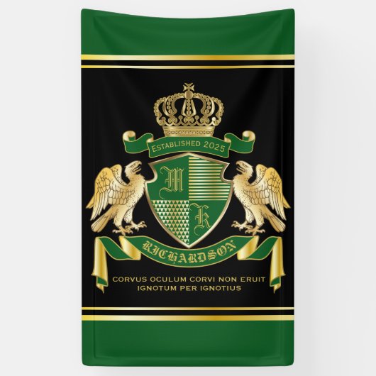 Maak uw eigen wapengekletter groen-adelaar embleem spandoek (Verticaal)