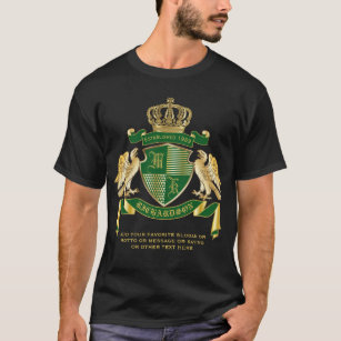Maak uw eigen wapengekletter groen-adelaar embleem t-shirt