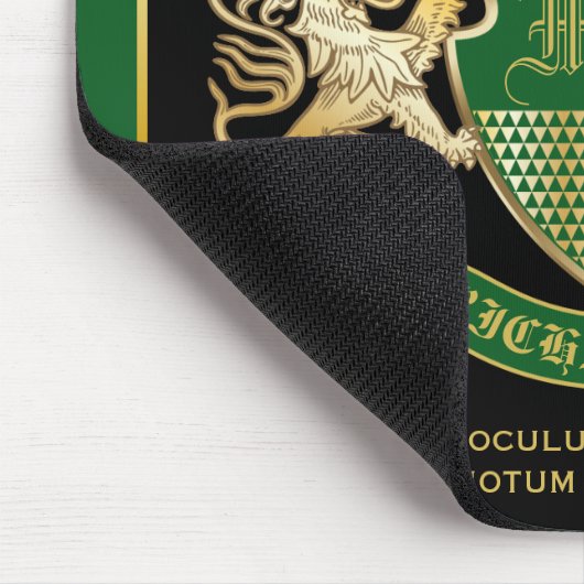 Maak uw eigen wapengekletter groen goudleeuwen muismat (Hoek)