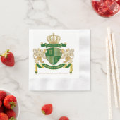 Maak uw eigen wapengekletter groen goudleeuwen servet (Insitu)