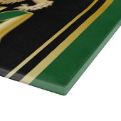 Maak uw eigen wapengekletter groen goudleeuwen snijplank (Hoek)